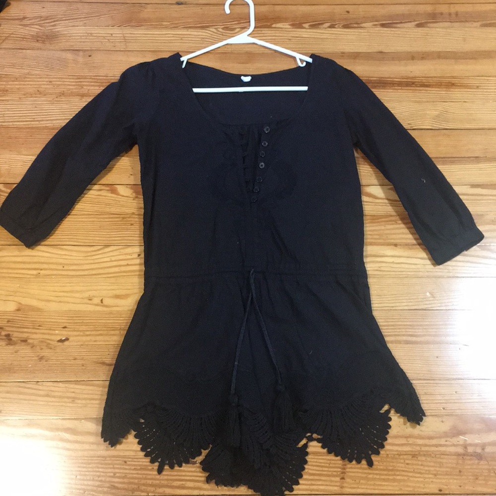Black rip curl romper